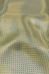 Light Grey Tissue Mini Checks Zari Border Saree