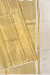 Golden Bubbles Tissue  Golden Zari Border Saree