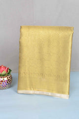 Golden Bubbles Tissue  Golden Zari Border Saree