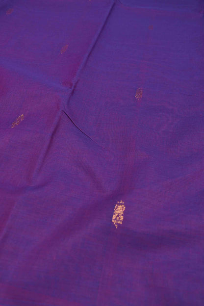 Violet Chettinad Pure Cotton Pink Golden Border Rich Zari Pallu Saree