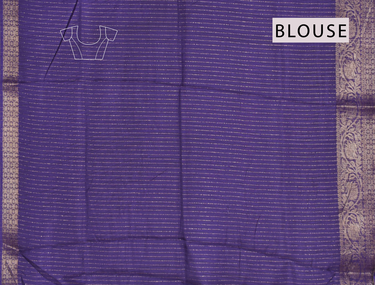 Light Violet Semi Dola Violet Tulip Kalamkari Pallu Saree