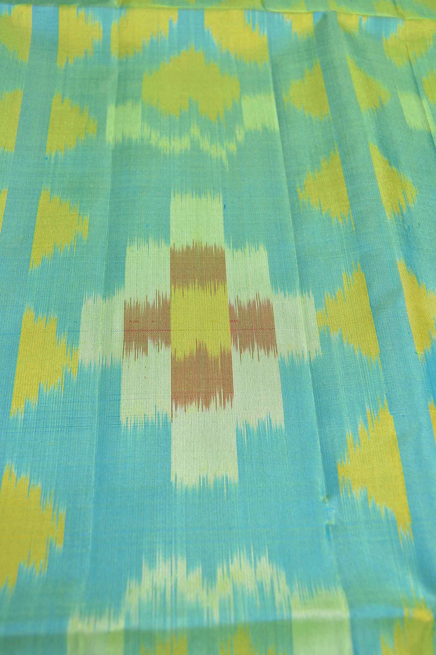 Light Voilet Pure Soft Silk Ikkat Pochampalli Silver Zari Green Fancy Boder Pallu Saree NAA200