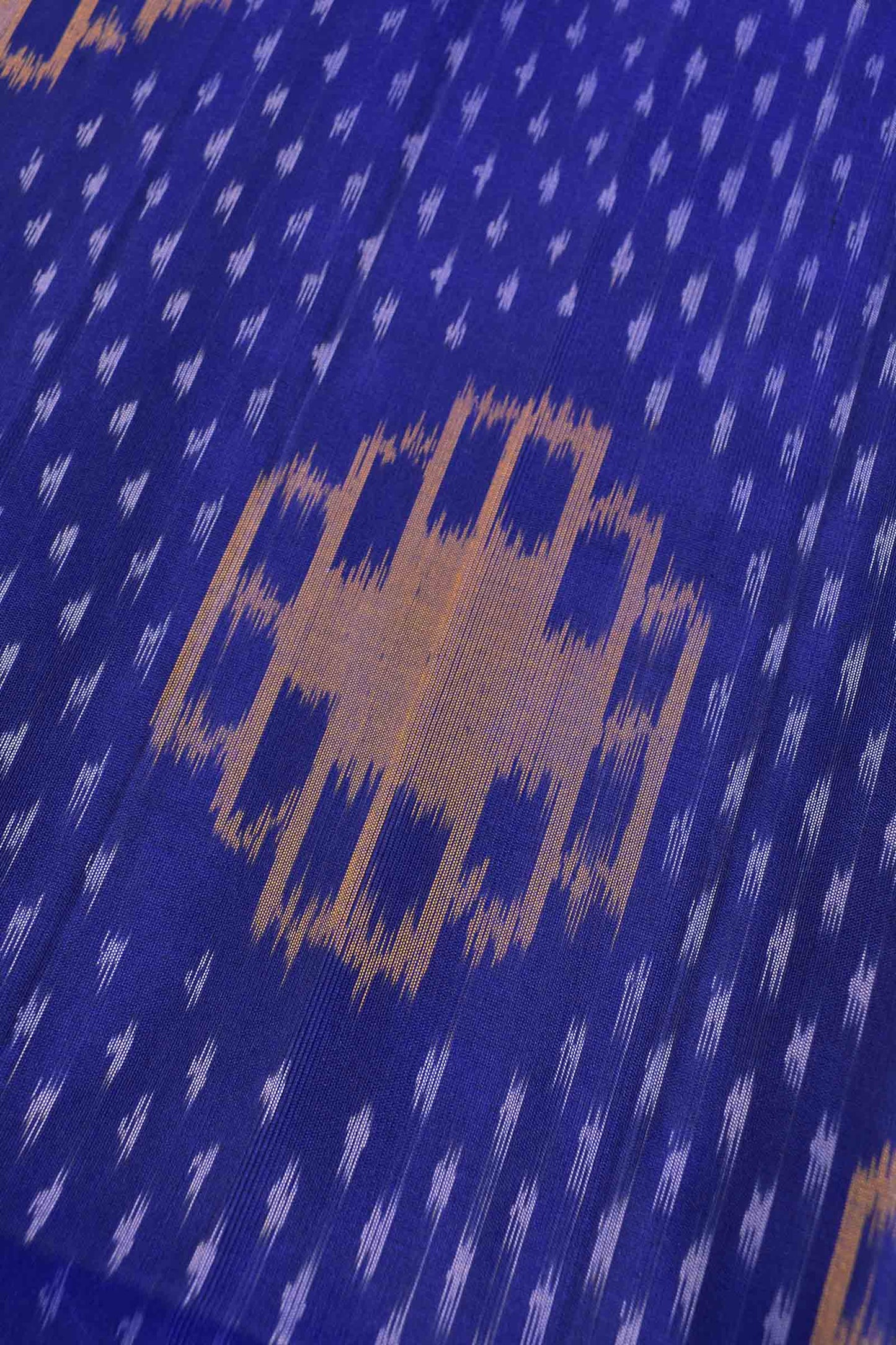 Medium Blue Pure Soft Silk Ikkat Pochampalli Fancy Pallu Saree NAA204