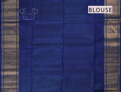 Pistha Green Pure Soft Silk Ikkat Pochampalli Contrast Fancy Border Pallu Saree NAA203