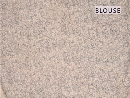 Black Kalamkari Pure Cotton Crimson Garden Printed Peacock Border Saree