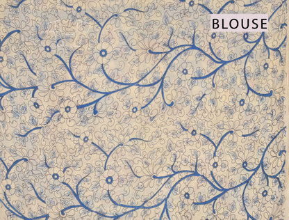 Brown Kalamkari Pure Cotton Rangoli Kolam Print Peacock Border Pallu Saree