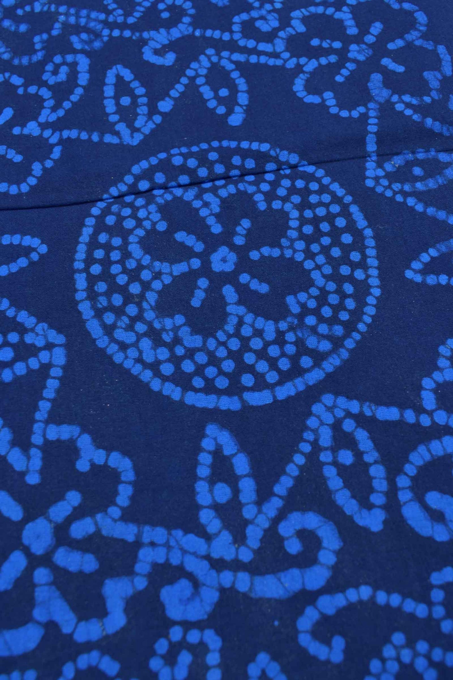Blue Pure Sungudi Cotton Floral Flowers Kolam Printed Saree