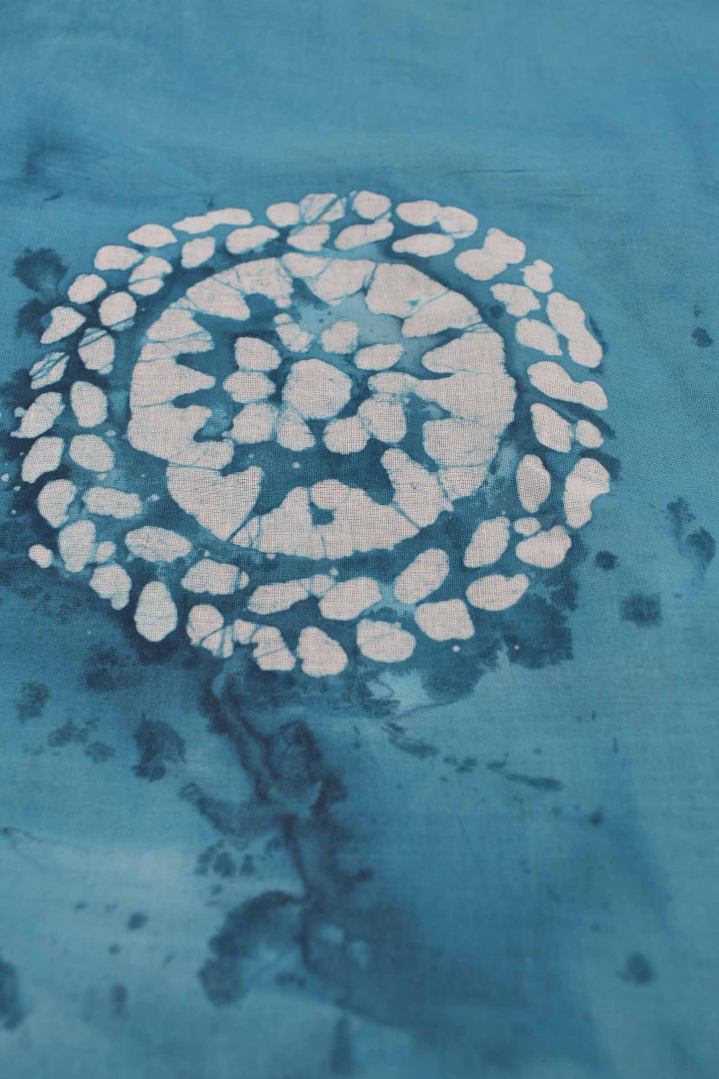 Blue Pure Sungudi Cotton Butta Printed Saree