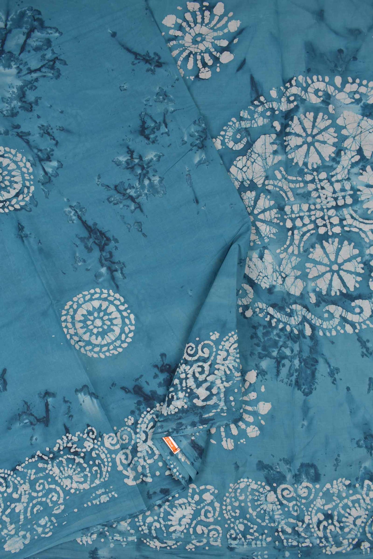 Blue Pure Sungudi Cotton Butta Printed Saree