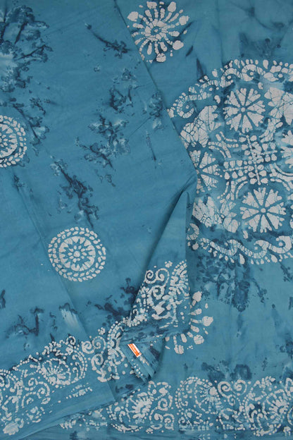 Blue Pure Sungudi Cotton Butta Printed Saree