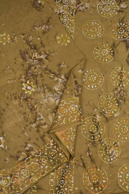 Green Pure Sungudi Cotton Floral Printed Saree