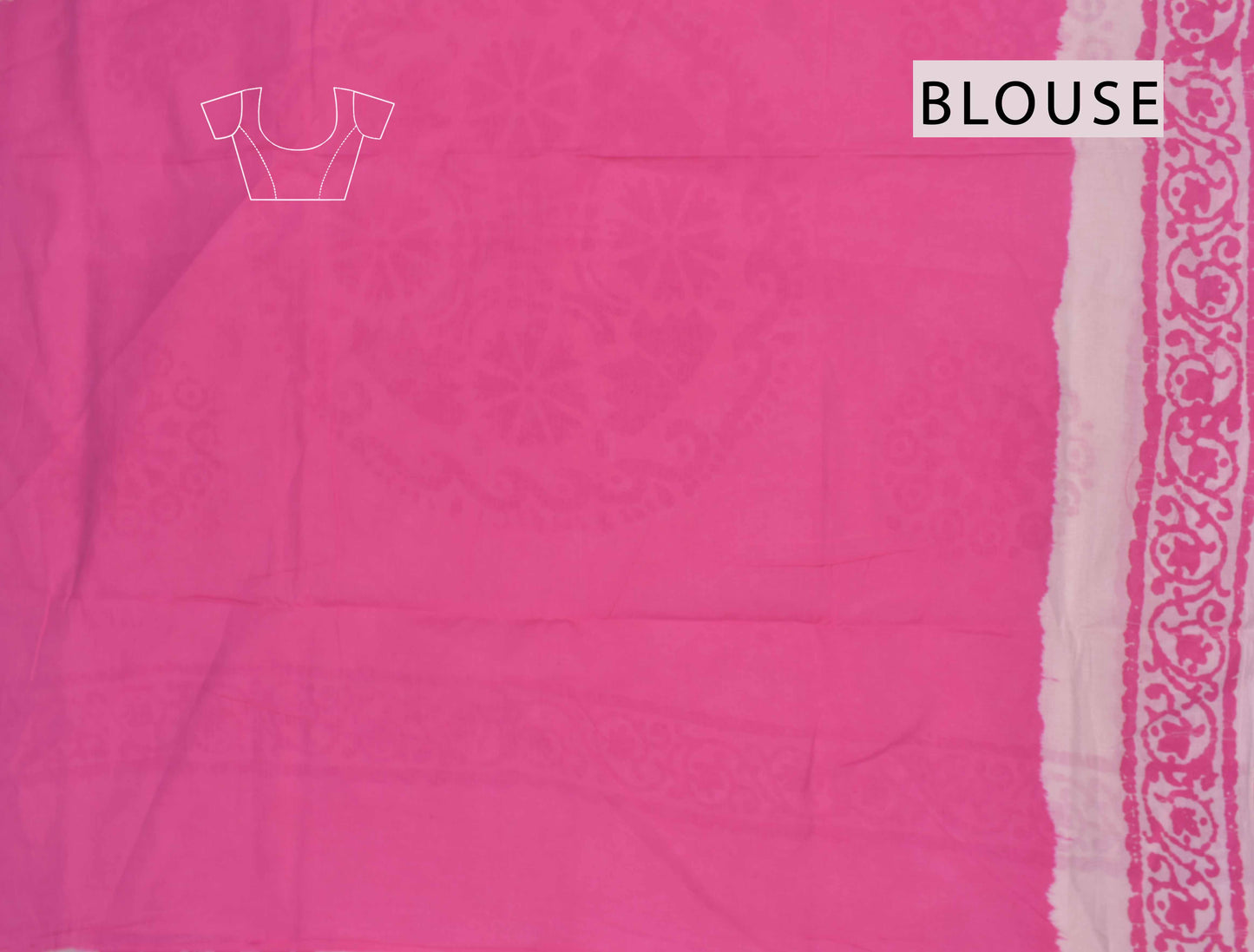 Pink Pure Sungudi Cotton Floral Printed Saree NAA105