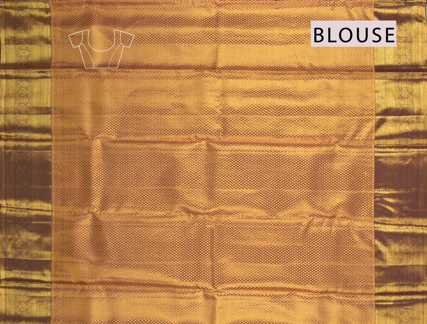 Golden Kanchipuram Bridal Pure Silk Rich Florals Maroon Zari Border Pallu Saree NAA163