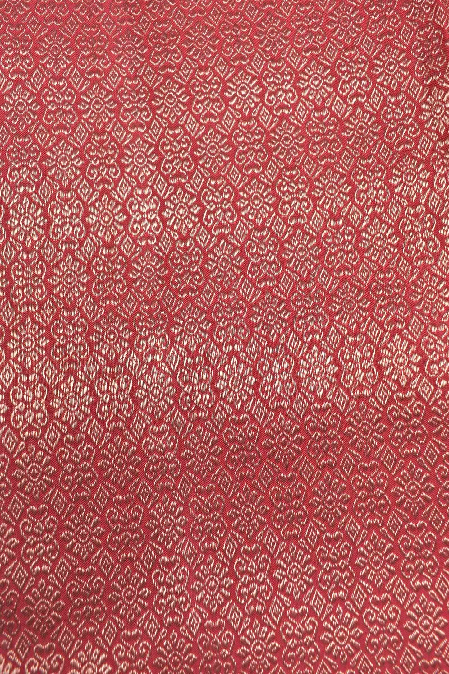 Golden Dark Pink Kanchipuram Bridal Pure Silk Fancy Vertical Waves  Zari Border Pallu Saree NAA166