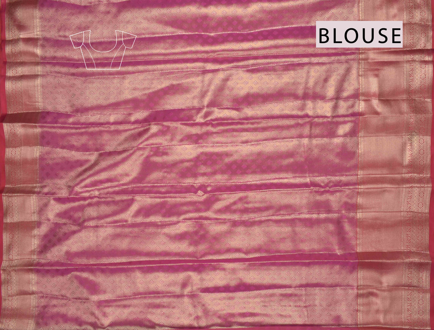 Golden Parrot Green Semi Silk Tissue Fancy Mini Zari Lines Contrast Zari Border Pallu Saree