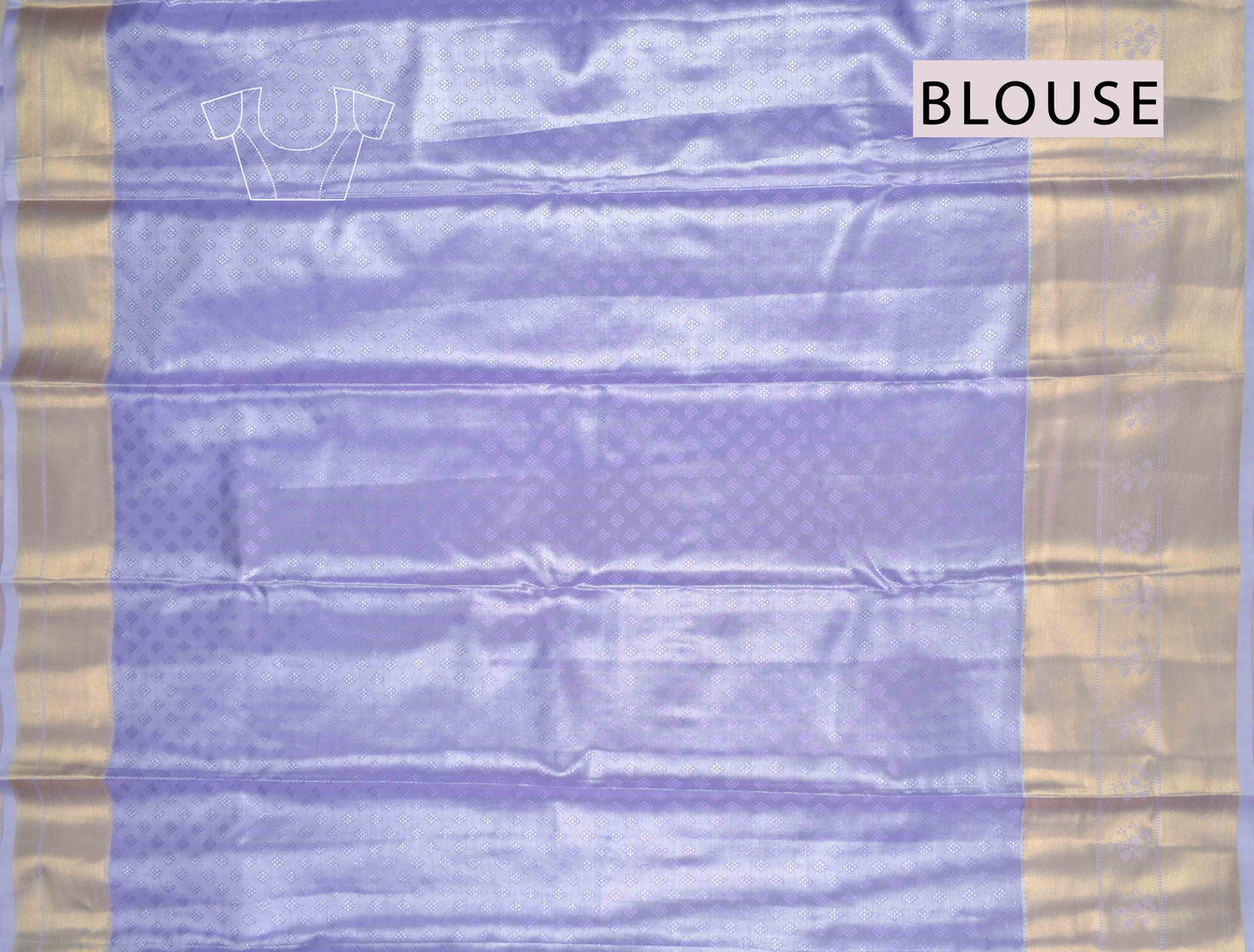 Light Voilet Semi Silk Tissue Fancy Peacock Print Zari Border Saree