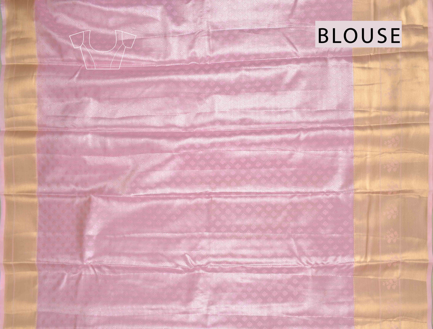 Light Pink Semi Silk Tissue Fancy Peacock Print Zari Border Saree