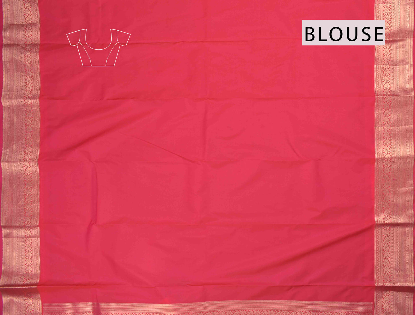 Golden Orange Semi Silk Mini Butta Zari Border Saree