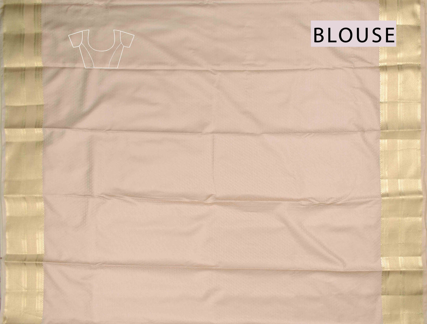 Light Sandal Semi Silk Self Zari Cross Lines Zari Border Saree