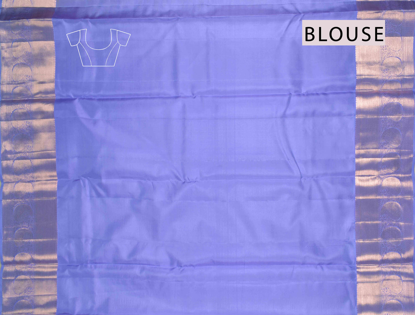 Golden Mustard Yellow Kanchipuram Bridal Pure Silk Contrast Violet Zari Border Pallu Saree NAA169