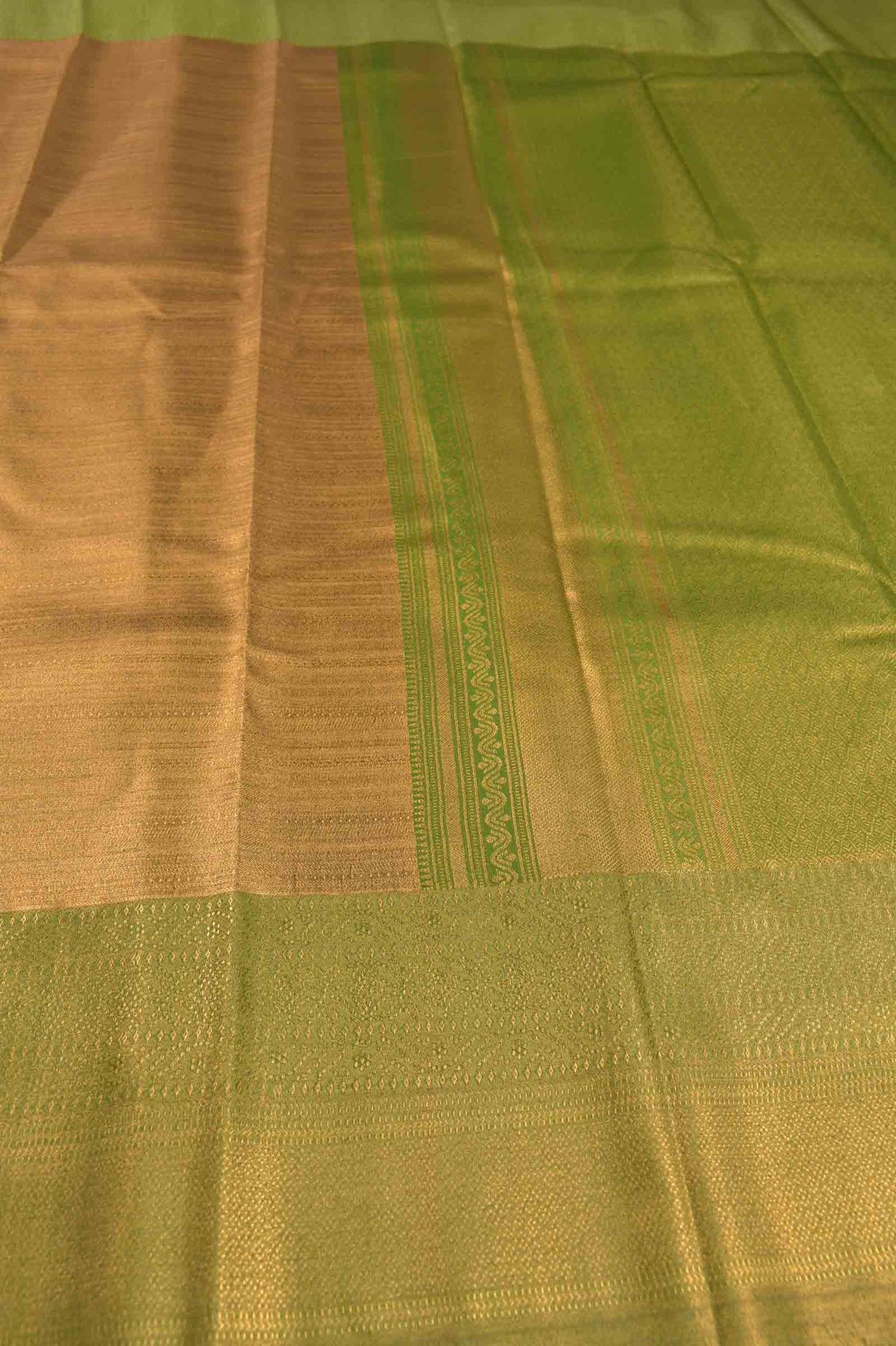 Golden Yellow Semi Tissue Silk Fancy Zari Border Pallu Saree