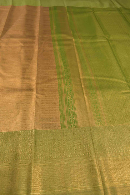 Golden Yellow Semi Tissue Silk Fancy Zari Border Pallu Saree