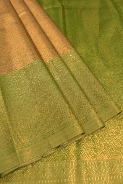 Golden Yellow Semi Tissue Silk Fancy Zari Border Pallu Saree