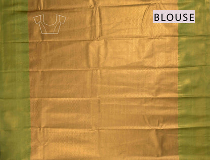 Golden Yellow Semi Tissue Silk Fancy Zari Border Pallu Saree