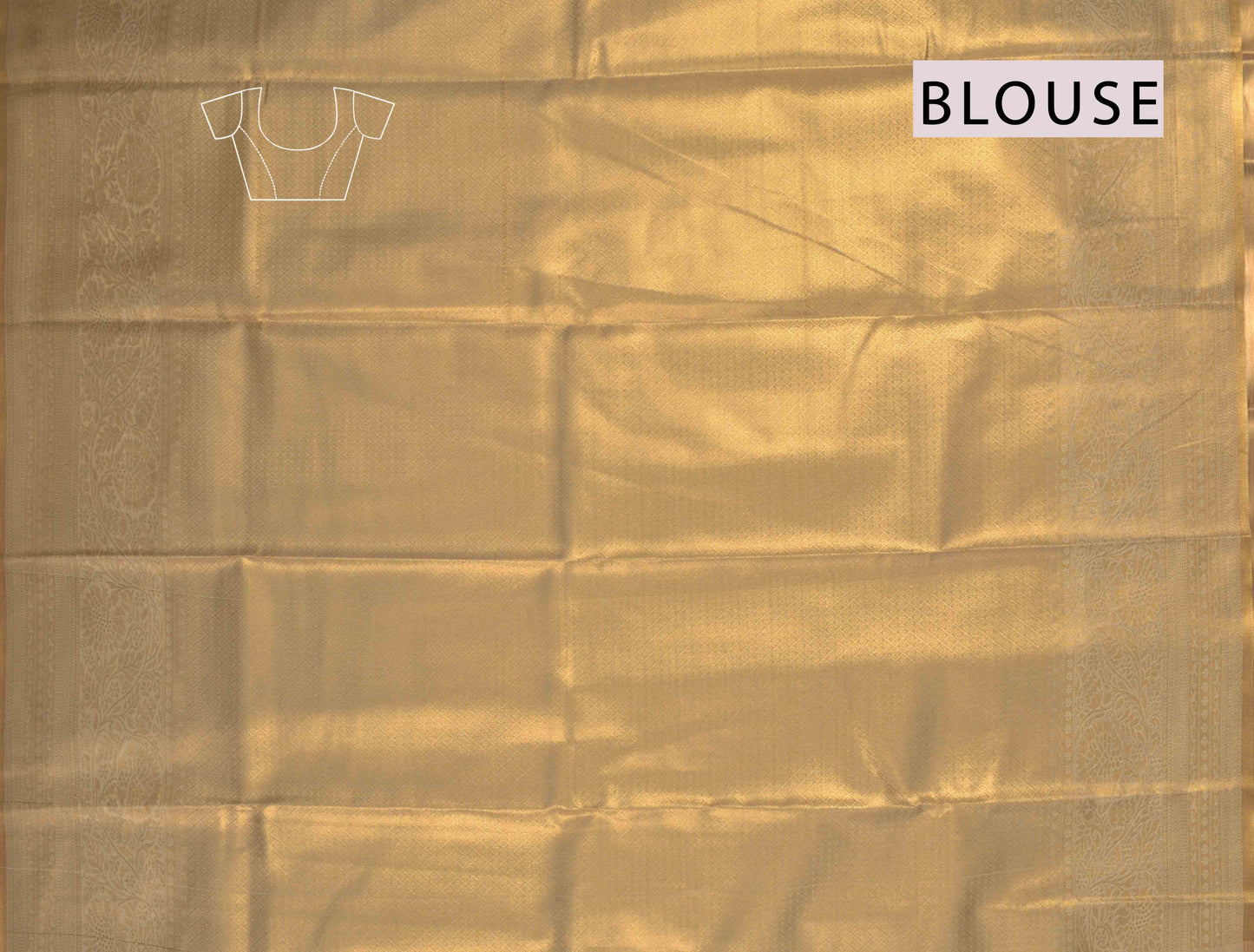 Golden Semi Tissue Silk Fancy Print Zari Border Saree