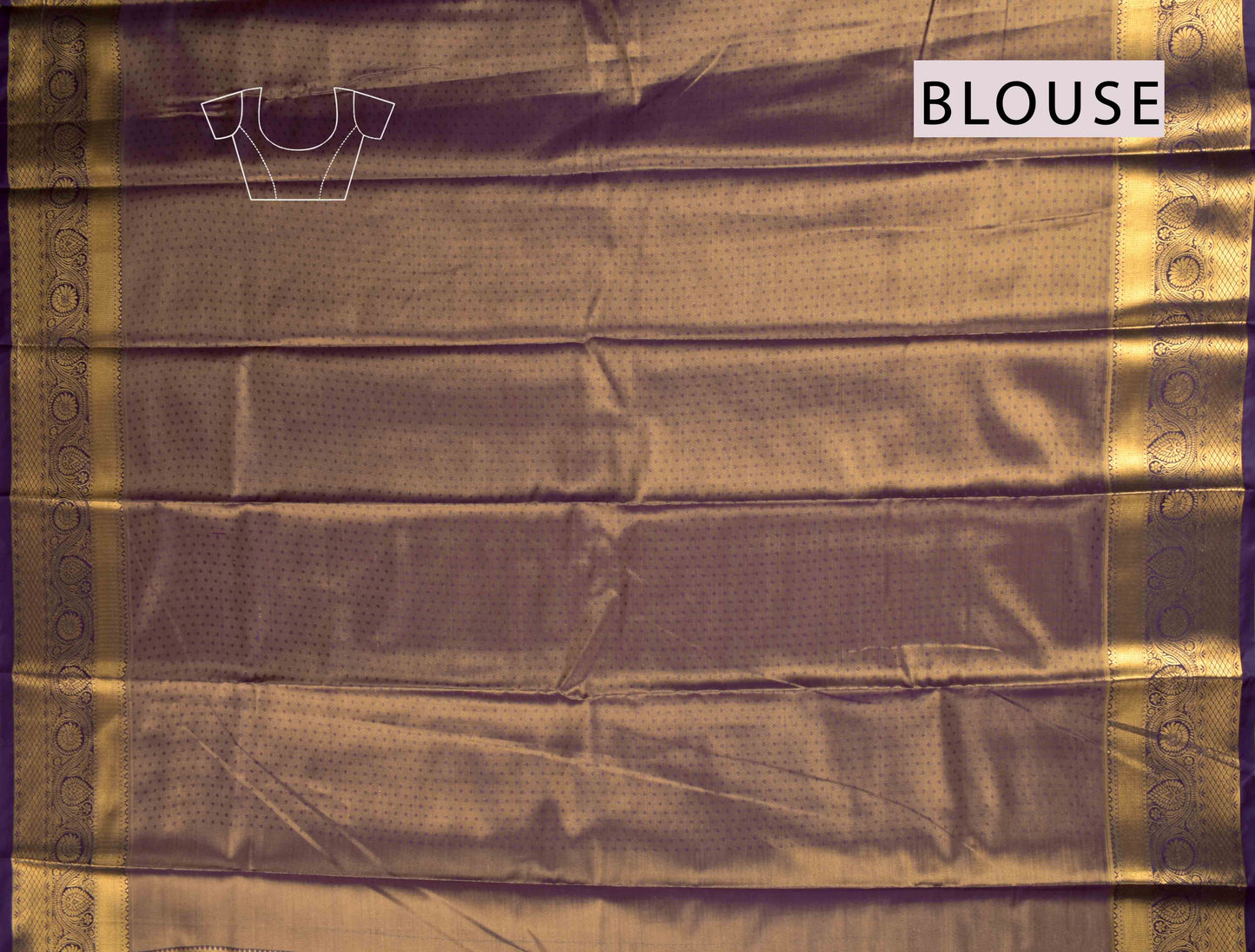 Light Pink Semi Tissue Silk Zari Little Waves Contrast Violet Zari Border Pallu Saree