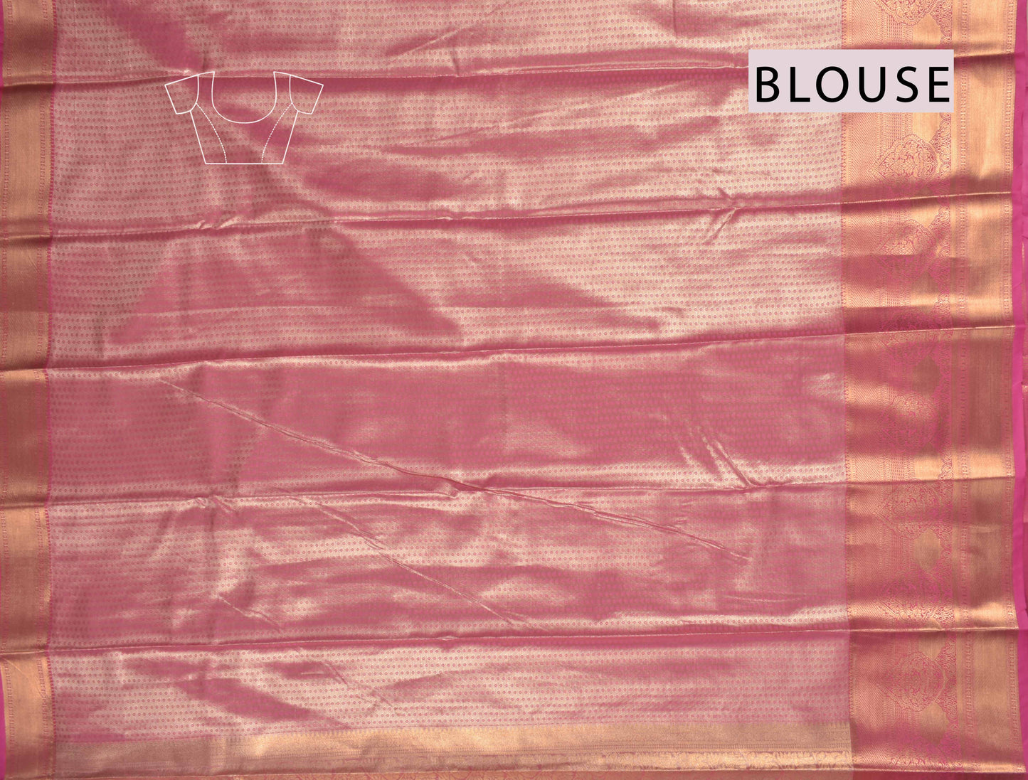 Light Green Semi Tissue Silk Silver Zari Florals Contrast Pink Zari Border Pallu Saree