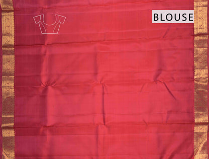 Sandal Light Weight Pure Silk Mini Peacock Butta Contrast Golden Border Pallu Saree NAA105