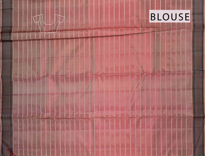 Maroon Light Weight Pure Silk All Over Zari Line Saree NAA127