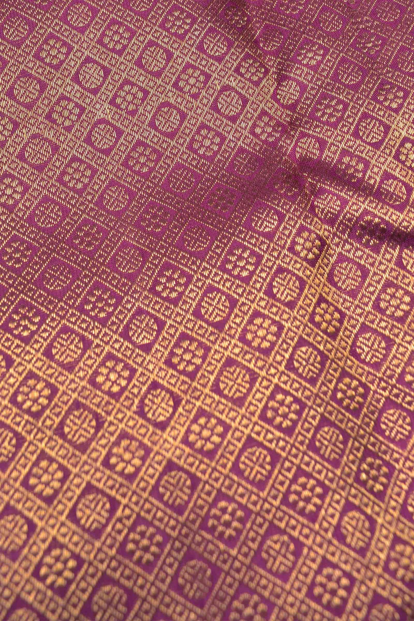 Pink Lightweight Pure Silk Peacock Butta Golden Violet Zari Peacock Border Pallu Saree NAA135