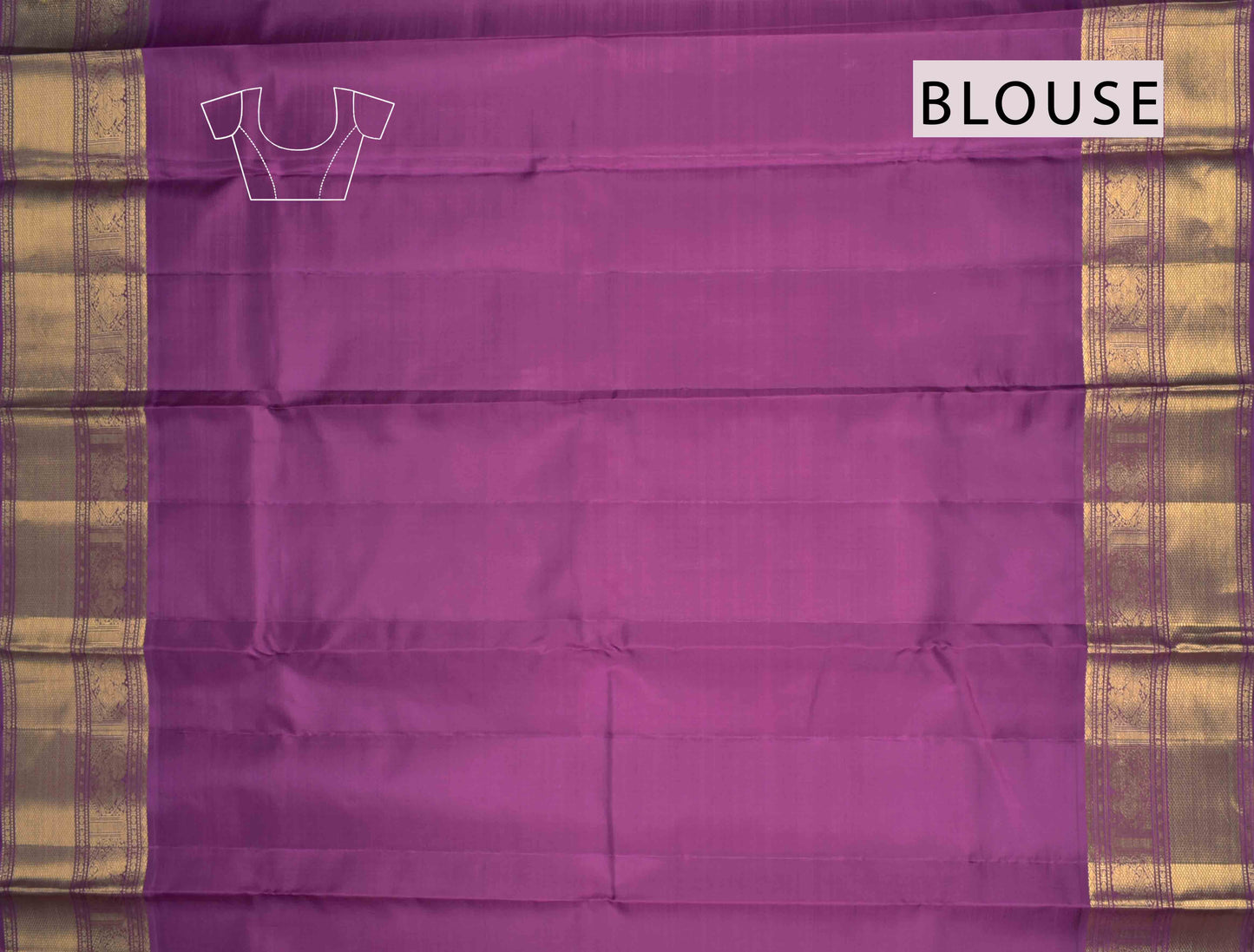 Pink Lightweight Pure Silk Peacock Butta Golden Violet Zari Peacock Border Pallu Saree NAA135