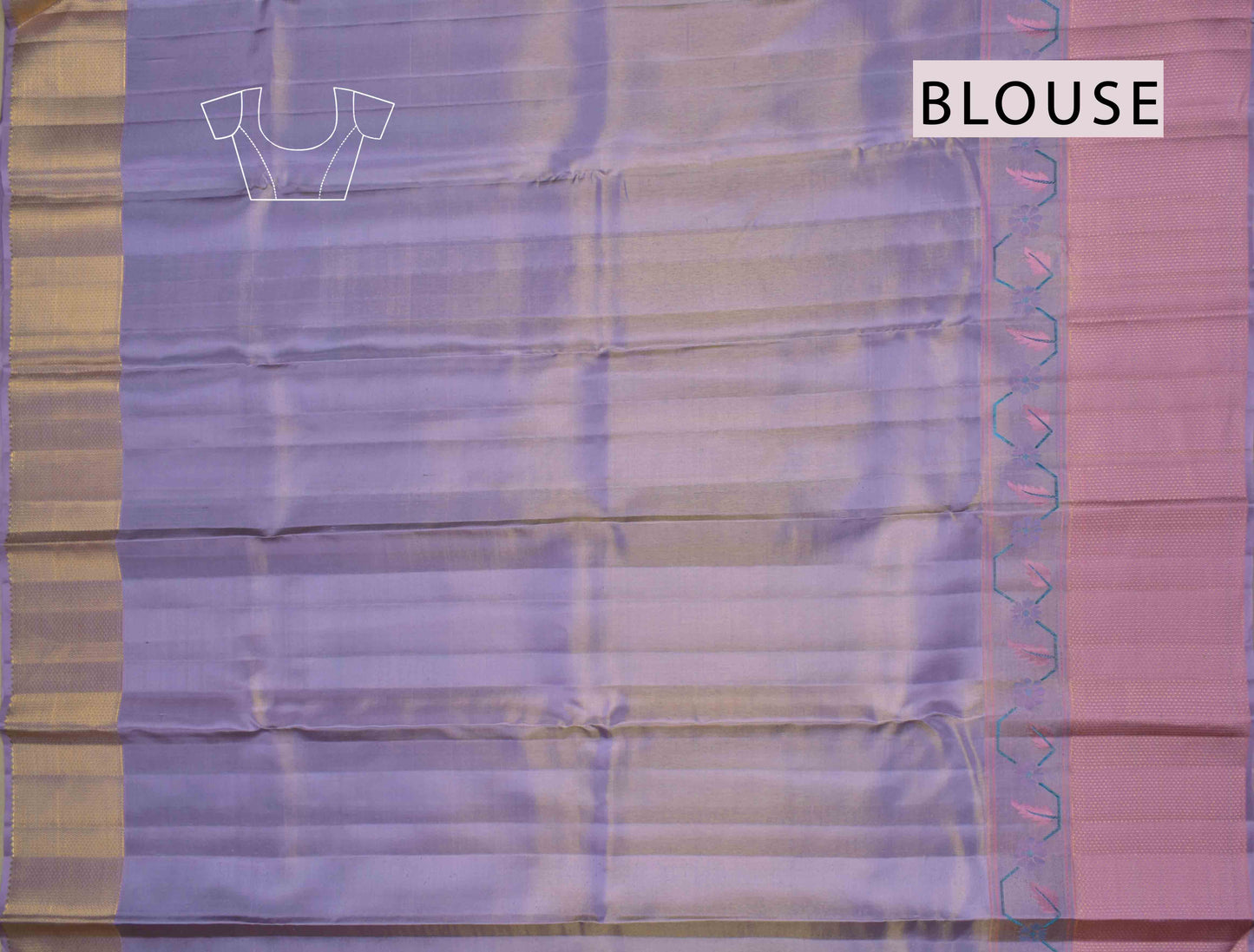 Golden Green Kanchipuram Bridal Pure Silk Fancy Print Zari Border Pallu Saree NAA123