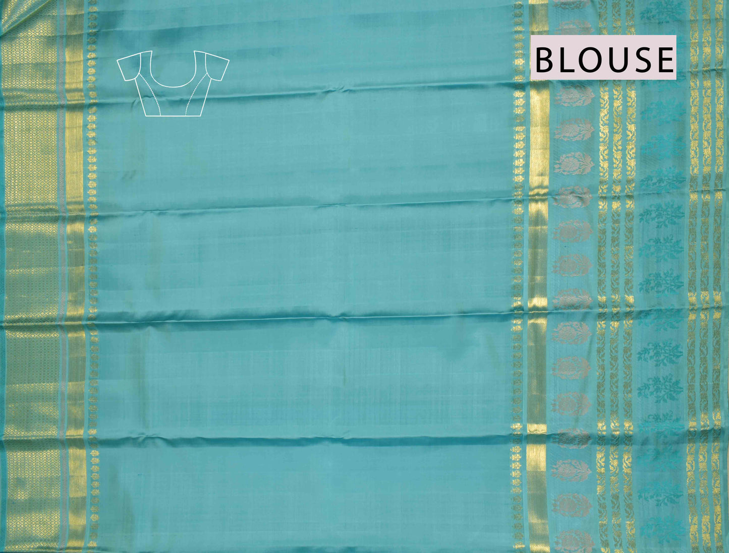 Golden Light Green Kanchipuram Bridal Pure Silk Zari Lines Zari Flowers Border Pallu Saree NAA141