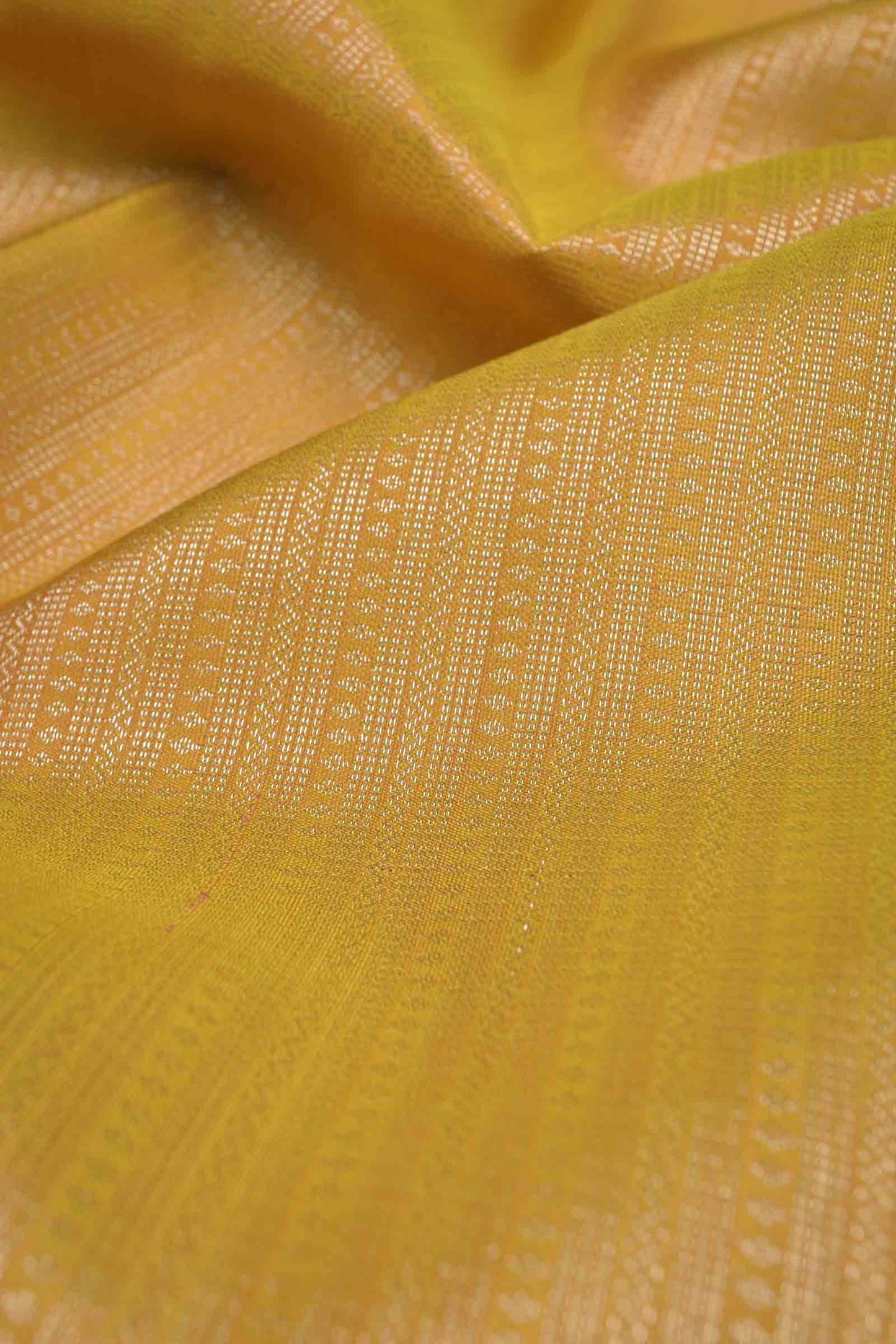 Mustard Yellow Light Weight Pure Silk Golden Zari Lines Red Border Pallu Saree NAA145