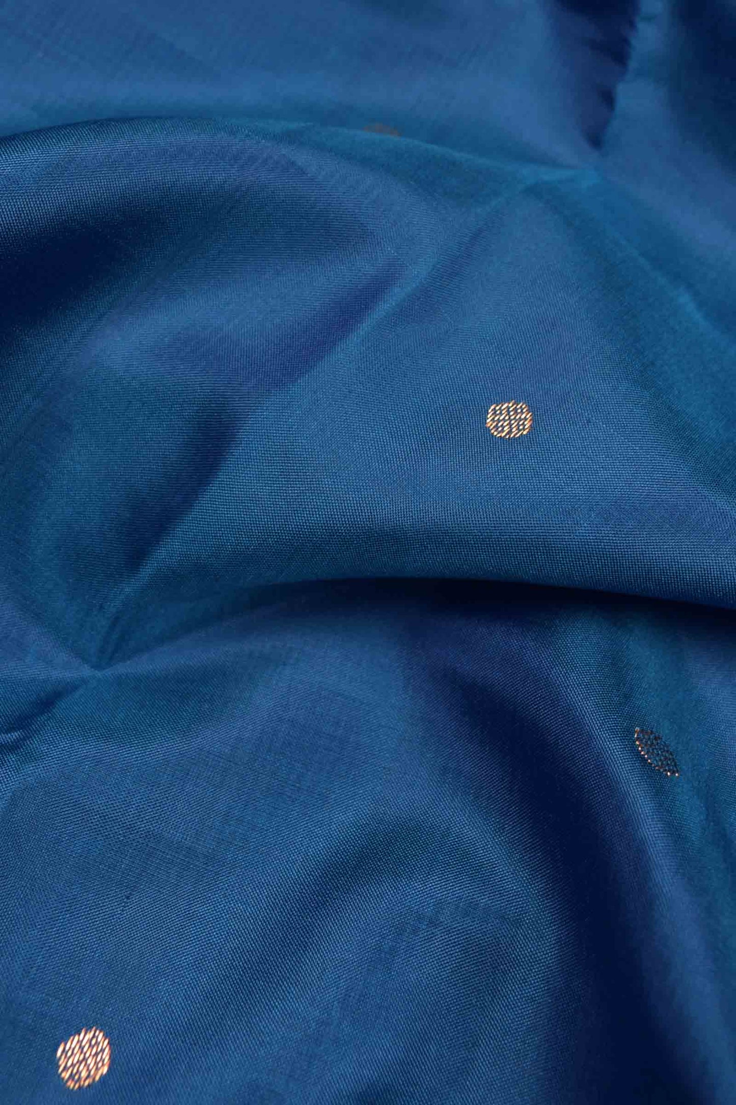 Royal Blue Light Weight Pure Silk Butta Zari Peacock Border Pallu Saree NAA152