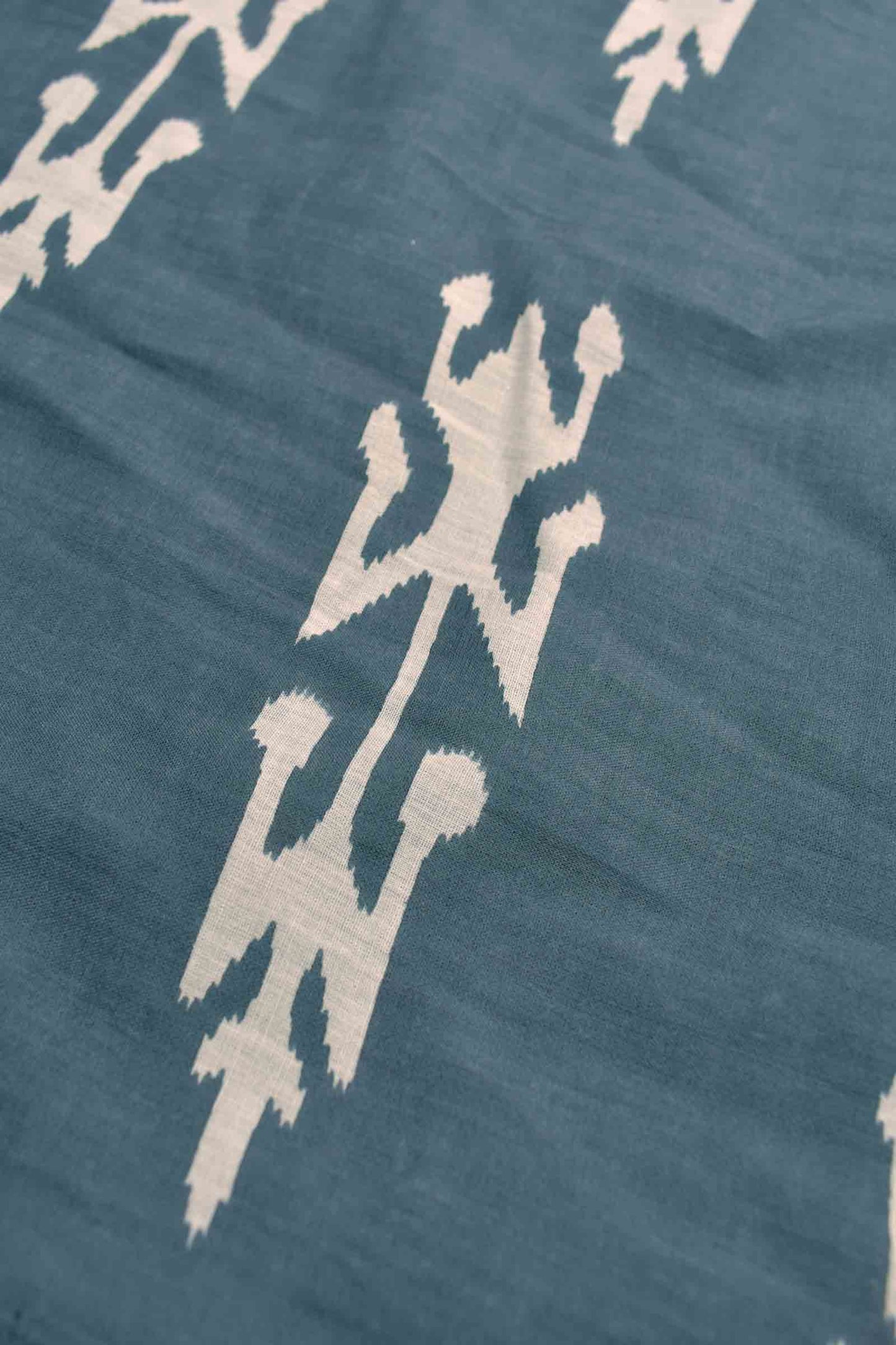 Grey Jaipur Cotton Ikkat Style Printed Contrast Crimson Pallu Saree