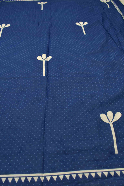 Blue Jaipur Cotton Spring Floral Printed Saree
