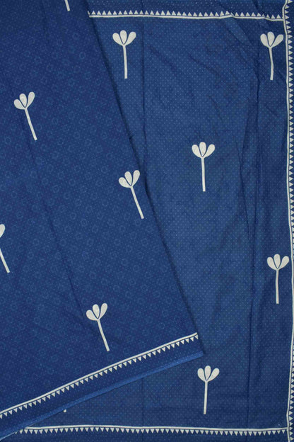Blue Jaipur Cotton Spring Floral Printed Saree