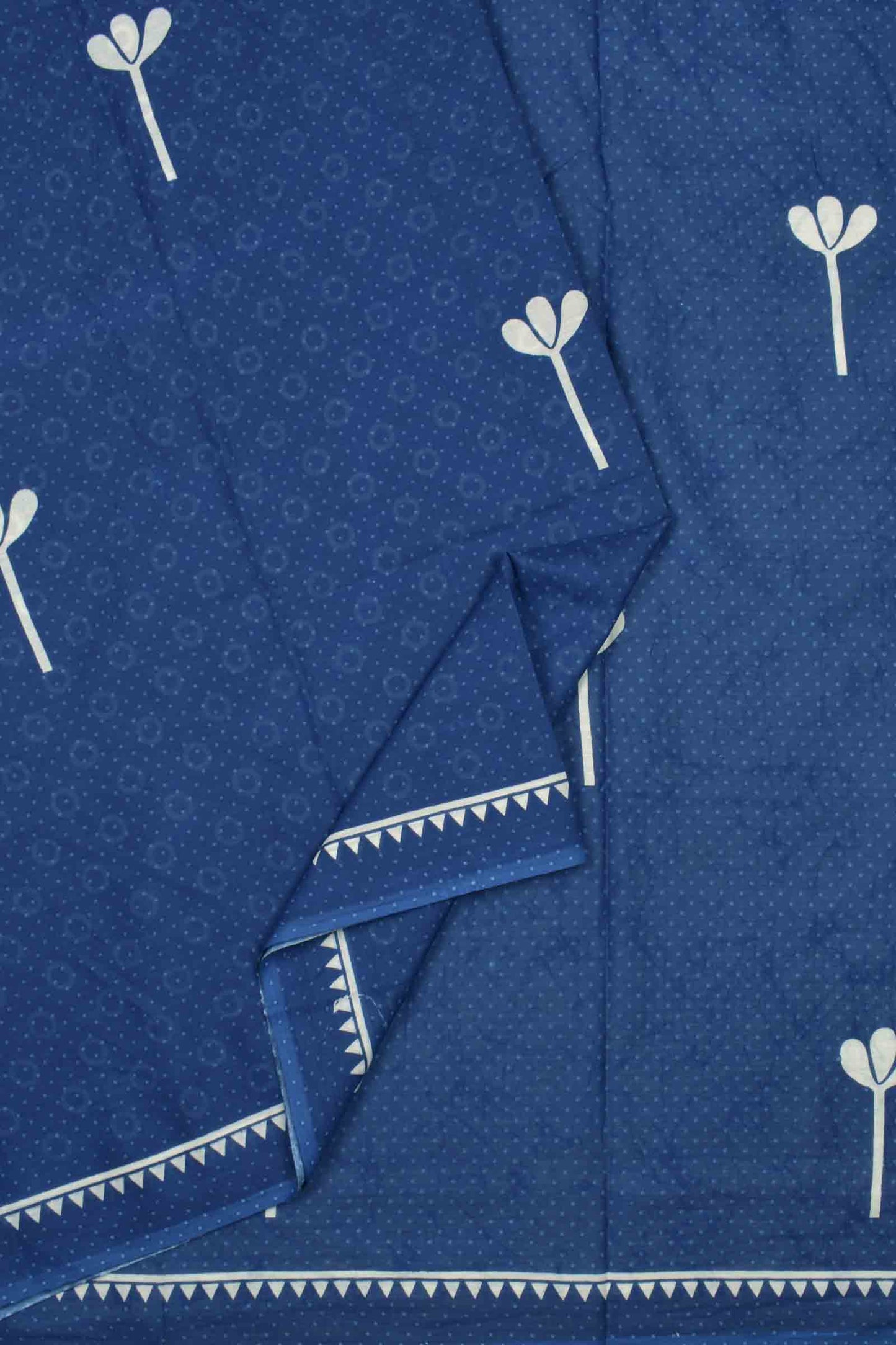 Blue Jaipur Cotton Spring Floral Printed Saree
