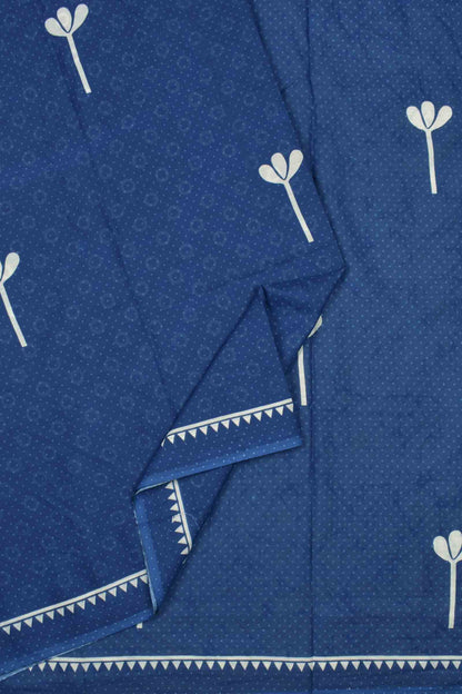 Blue Jaipur Cotton Spring Floral Printed Saree