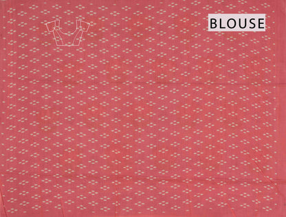 Light Blue Jaipur Cotton Rain Drops Printed Lotus Pallu Saree