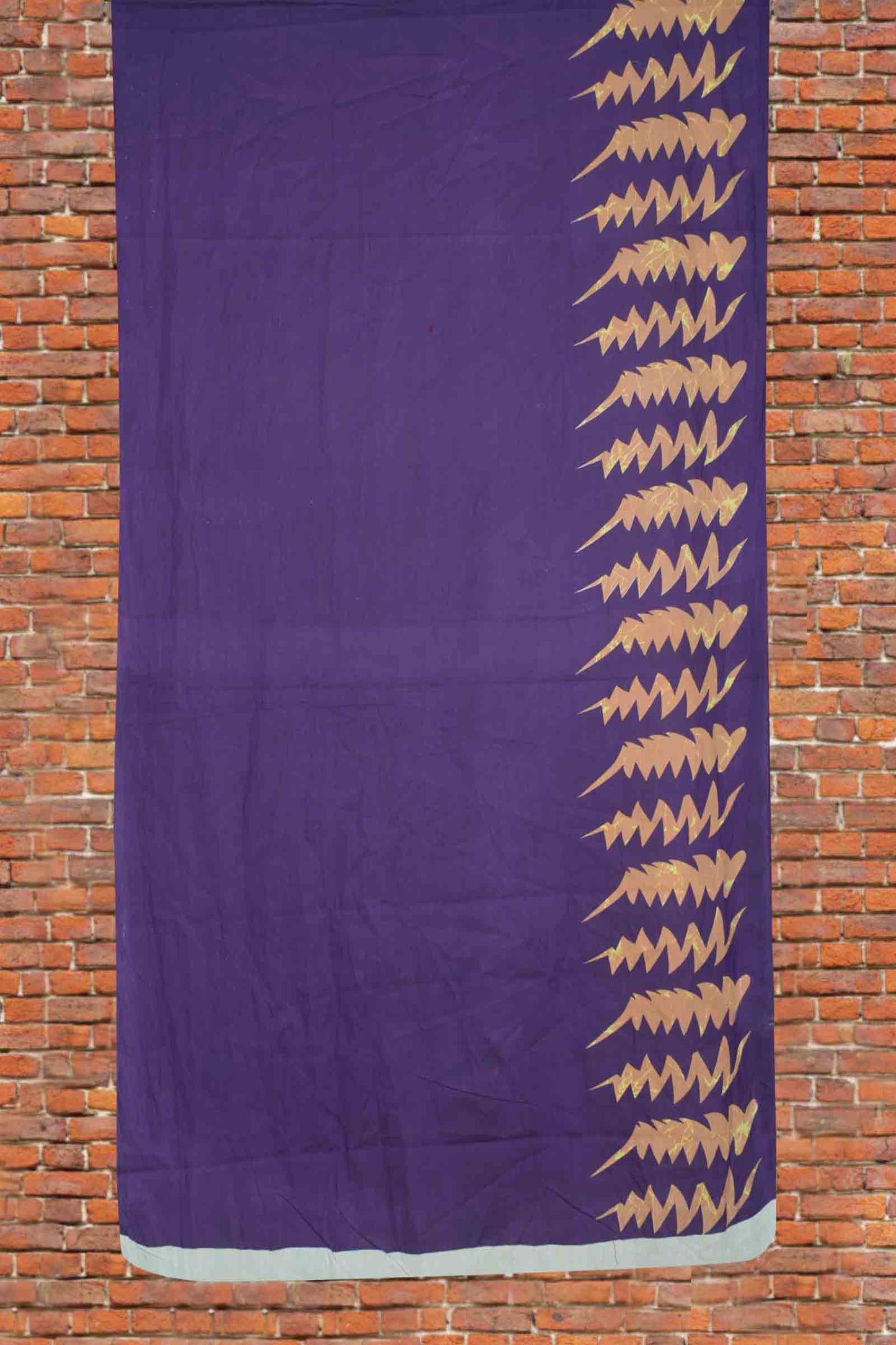 Peach Jaipur Cotton Contrast Floral Art Printed Saree