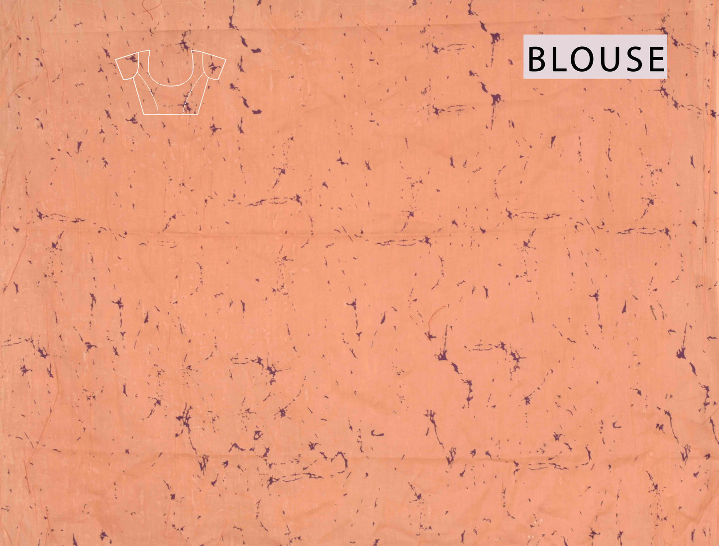 Peach Jaipur Cotton Contrast Floral Art Printed Saree