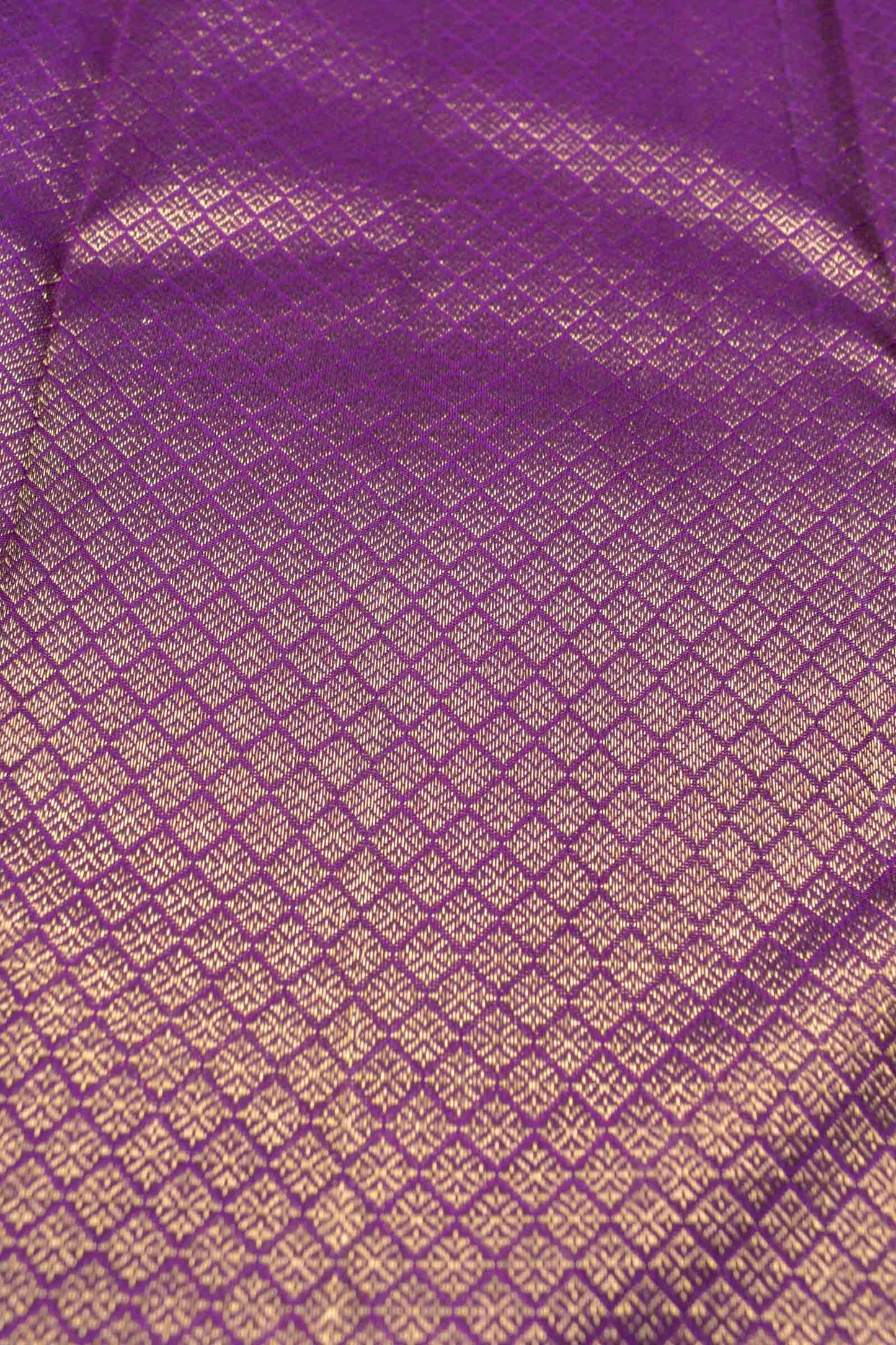 Silver Grey Light Weight Pure Silk Butta Kattam Contrast Voilet Zari Border Pallu Saree NAA157