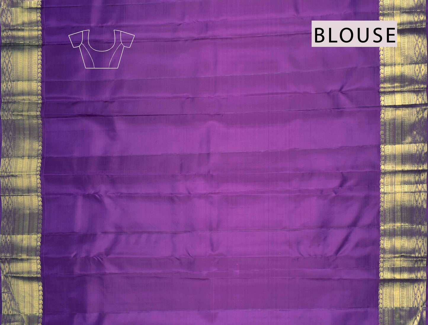 Silver Grey Light Weight Pure Silk Butta Kattam Contrast Voilet Zari Border Pallu Saree NAA157