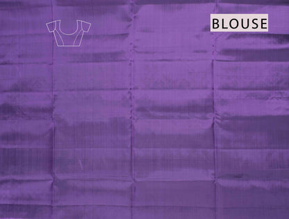 Voilet Chakra Butta Zari Pallu Borderless Semi Soft Silk Saree